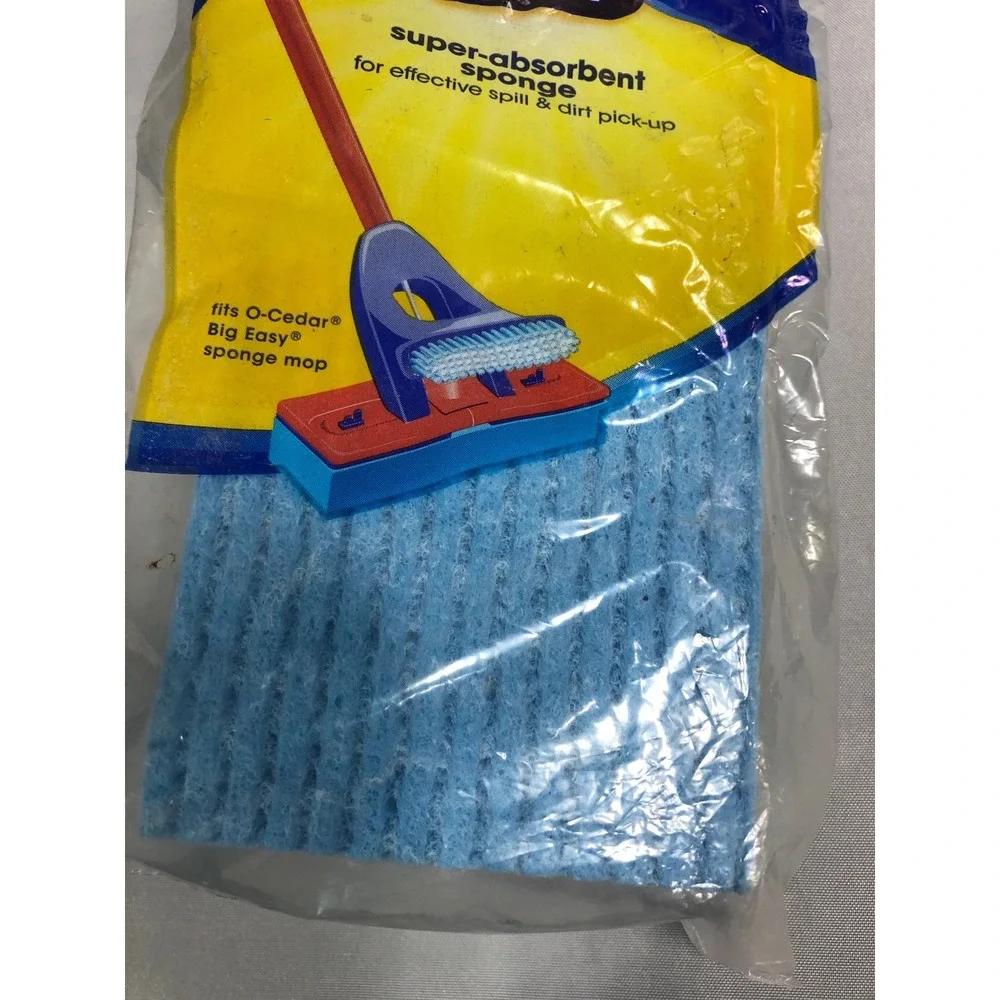 O Cedar Big Easy Flat Sponge Mop Refill New In Package Discontinued Snap-on Tabs